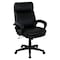 Global Industrial Executive Chair With High Back & Fixed Arms, Bonded Leather, Black 695621-AM - alternate 1